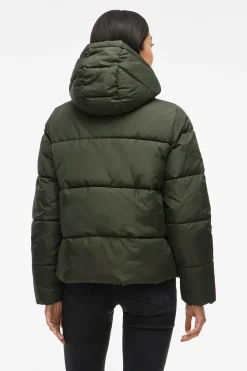 Vila Abrigo acolchado con capucha Verde Clearance