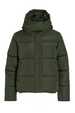 Vila Abrigo acolchado con capucha Verde Clearance