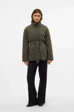 Vero Moda Abrigo acolchado cuello subido Verde Sale