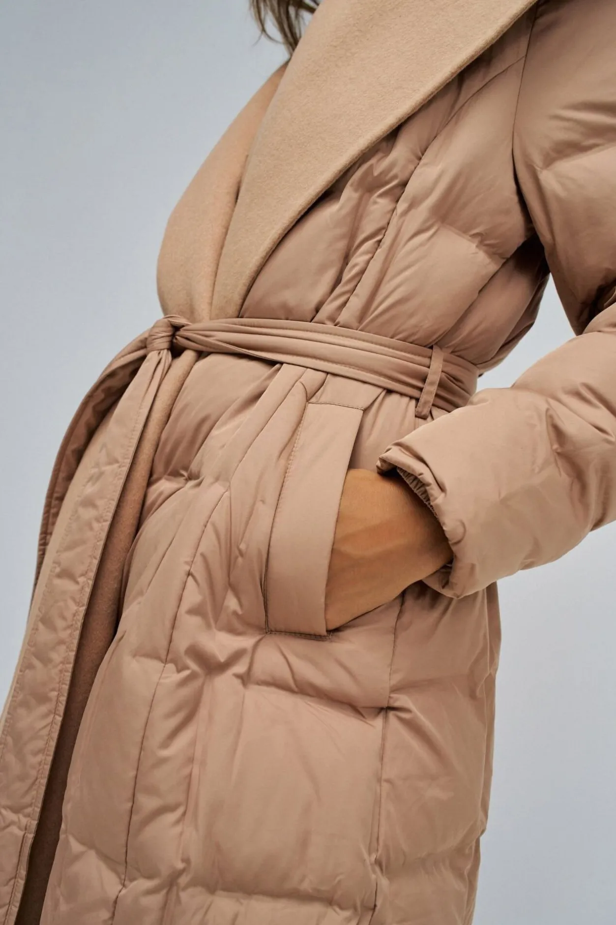 Salsa Jeans Abrigo acolchado largo Beige New