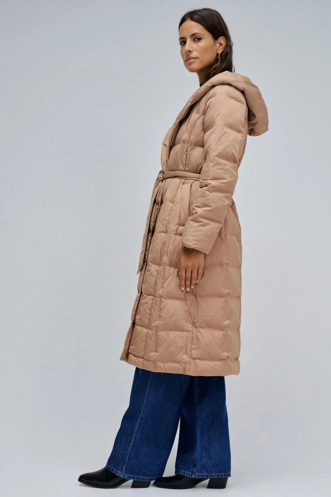 Salsa Jeans Abrigo acolchado largo Beige New