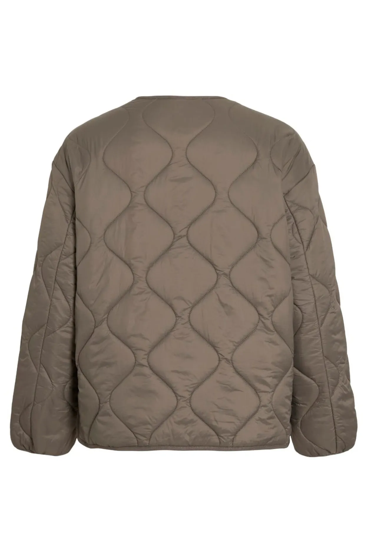 Vila Abrigo acolchado ultraligero Beige Clearance