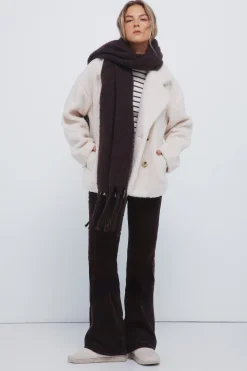 Springfield Abrigo borreguito doble abotonadura nude Discount