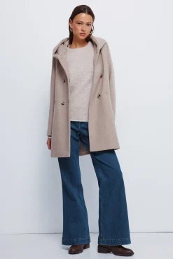 Springfield Abrigo botones capucha nude Hot