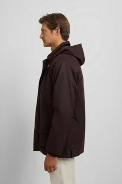 Silbon Abrigo clásico encerado Marr&oacute;n Hot