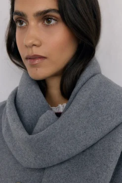 Pedro del Hierro Abrigo con bufanda Gris Hot