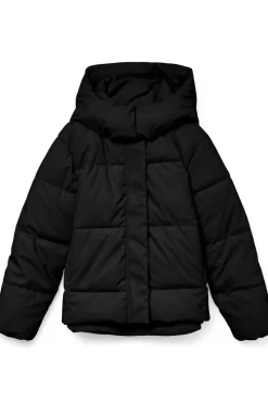 Vero Moda Abrigo corto acolchado encerado Negro Best