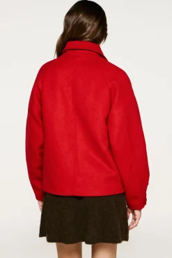 Selected Abrigo corto de lana Rojo