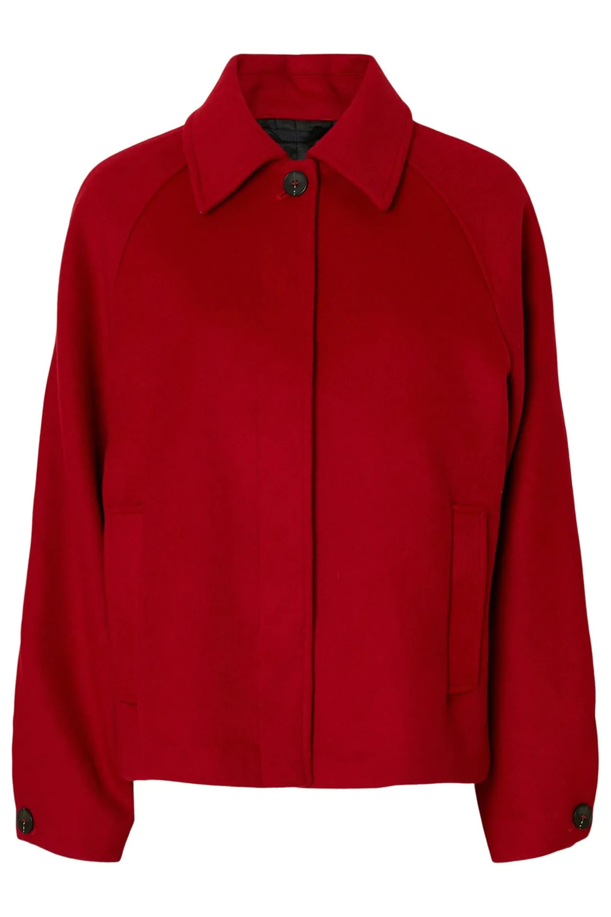 Selected Abrigo corto de lana Rojo