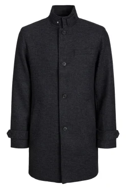 Jack & Jones Abrigo corto de lana con cuello alto Gris oscuro Hot