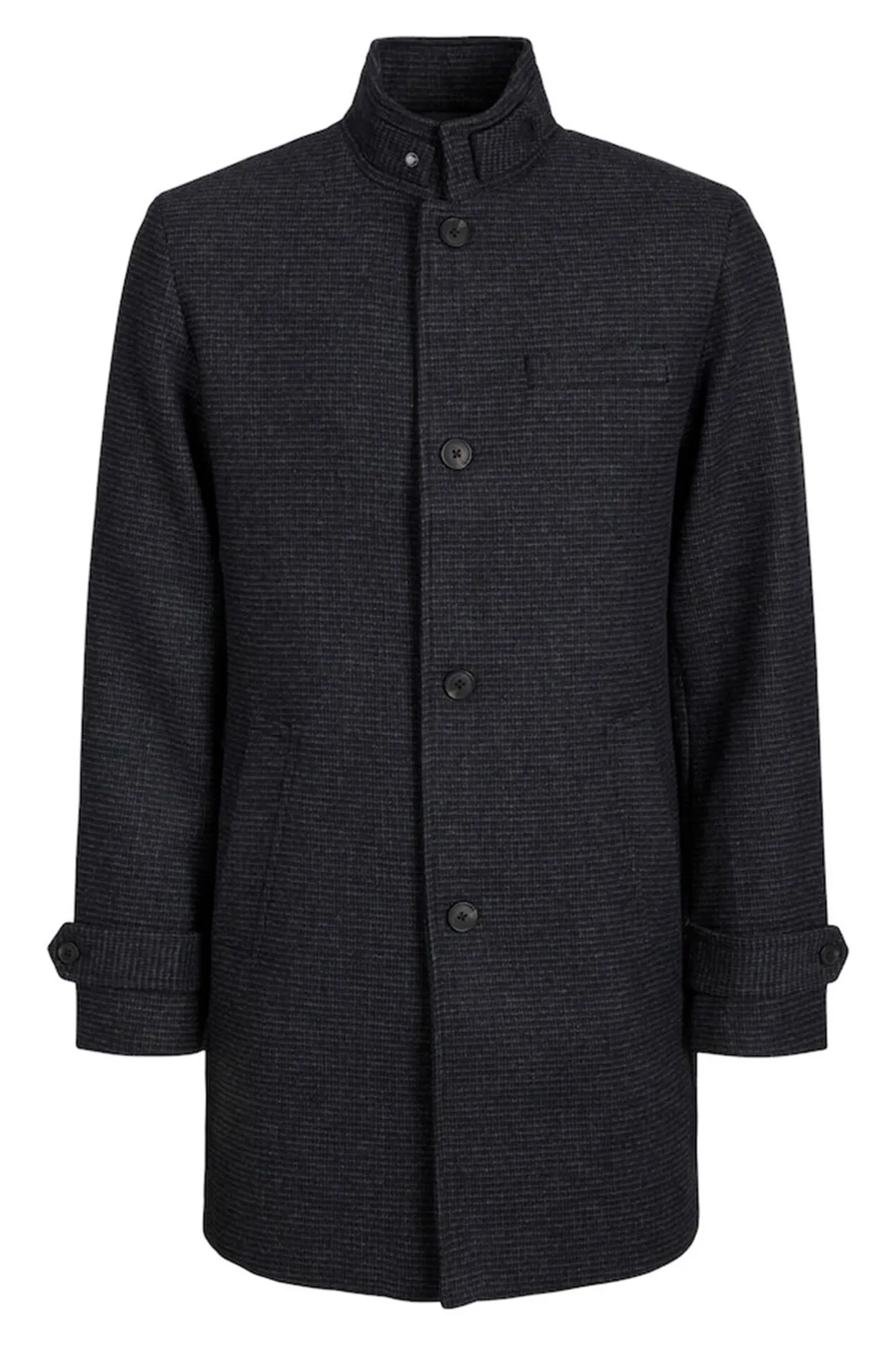 Jack & Jones Abrigo corto de lana con cuello alto Gris oscuro Hot