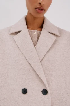 Cortefiel Abrigo corto desestructurada Marfil