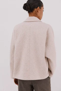 Cortefiel Abrigo corto desestructurada Marfil