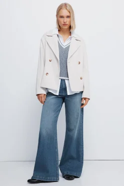 Springfield Abrigo corto doble botonadura beige Hot