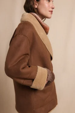 Slowlove Abrigo corto efecto doble faz Beige Outlet