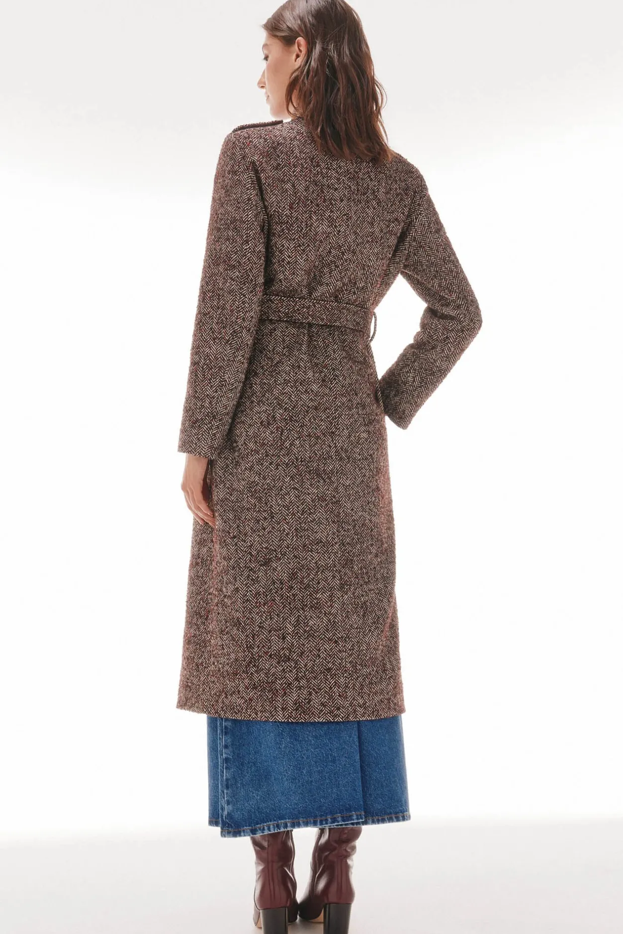 TFP by Tamara Falcó Abrigo cruzado con doble botonatura Gris Best