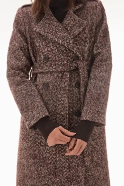 TFP by Tamara Falcó Abrigo cruzado con doble botonatura Gris Best