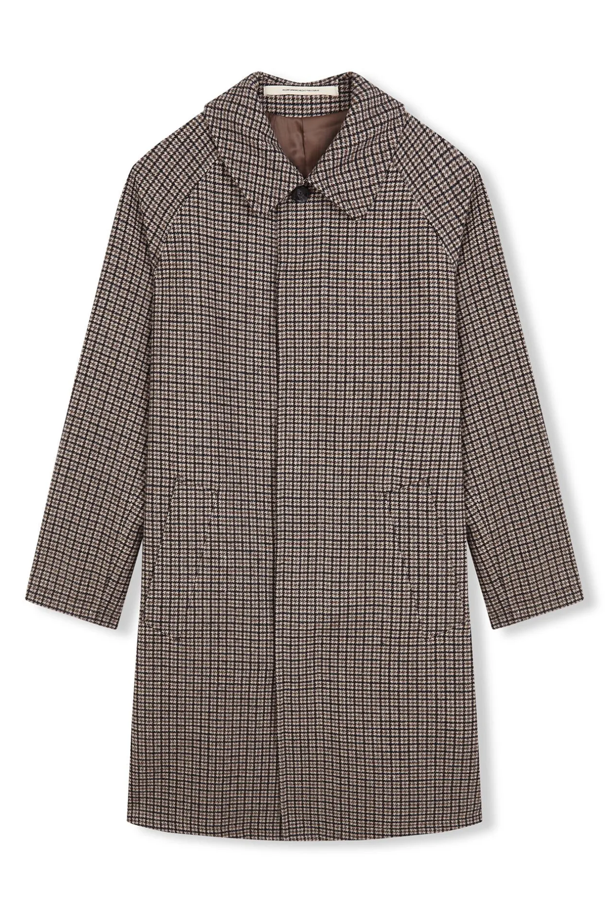 OOTO Abrigo cuadro inglesado Beige New