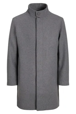 Jack & Jones Abrigo cuello alto Gris New
