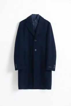 PuroEGO Abrigo cuello desmontable Azul marino Discount