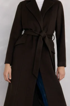 Pedro del Hierro Abrigo cuello efecto pelo Marrón Sale