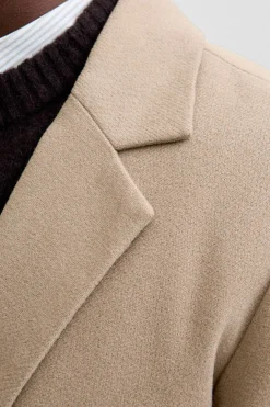 Jack & Jones Abrigo cuello italiano gris Discount