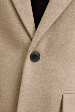 Jack & Jones Abrigo cuello italiano gris Discount