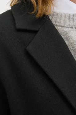 Jack & Jones Abrigo cuello italiano negro Hot