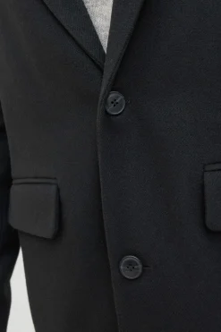 Jack & Jones Abrigo cuello italiano negro Hot