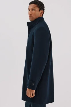 Cortefiel Abrigo cuello tira vistas desmontables Azul marino Outlet