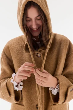 TFP by Tamara Falcó Abrigo de doble faz con capucha Marrón Outlet