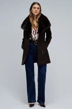 Salsa Jeans Abrigo de lana Marrón Sale