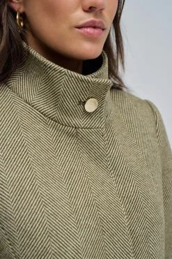 Salsa Jeans Abrigo de paño Kaki Best