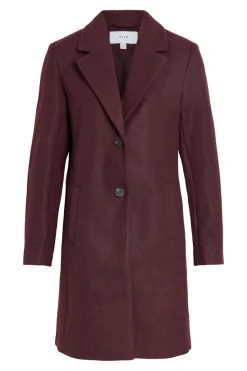 Vila Abrigo de paño con solapas Granate Outlet