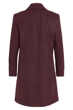 Vila Abrigo de paño con solapas Granate Outlet