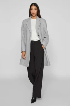 Vila Abrigo de paño con solapas Gris