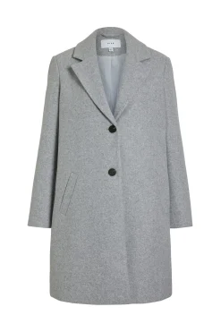Vila Abrigo de paño con solapas Gris