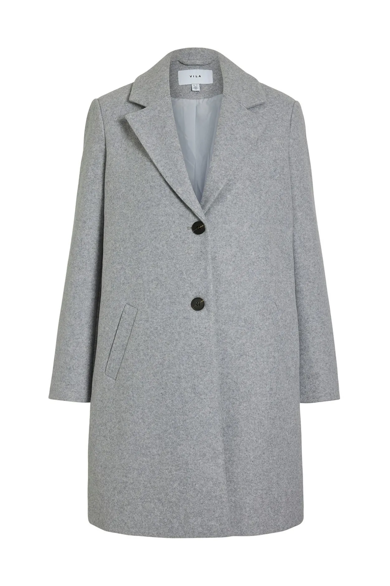 Vila Abrigo de paño con solapas Gris