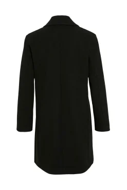 Vila Abrigo de paño con solapas Negro Discount