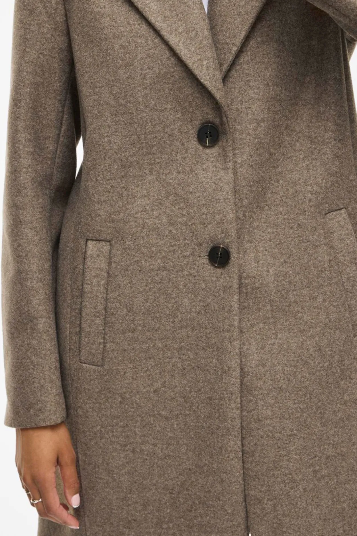 Vila Abrigo de paño con solapas Marrón Hot