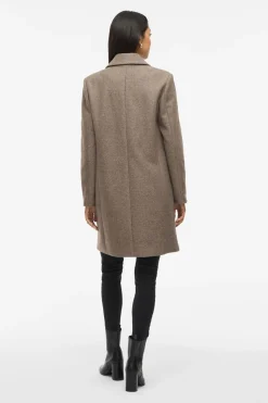 Vila Abrigo de paño con solapas Marrón Hot