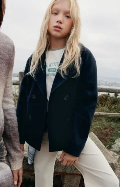 Springfield Kids Abrigo de paño corto niña azul Online