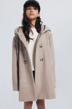 Springfield Kids Abrigo de paño cruzado niña nude New