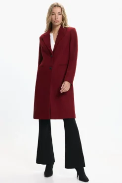 Vero Moda Abrigo de paño midi de mujer Rojo Online