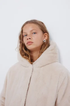 Springfield Kids Abrigo de pelo niña beige Discount