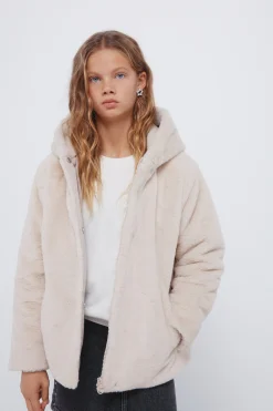 Springfield Kids Abrigo de pelo niña beige Discount