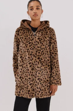 Cortefiel Abrigo efecto doble faz reversible Marr&oacute;n oscuro Discount