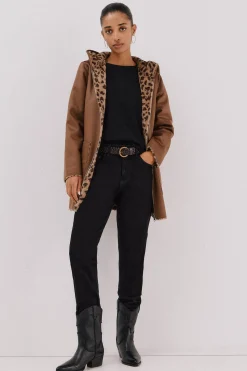 Cortefiel Abrigo efecto doble faz reversible Marr&oacute;n oscuro Discount