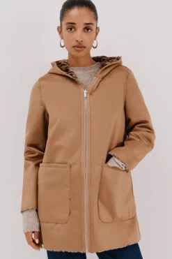 Cortefiel Abrigo efecto doble faz reversible Beige Clearance