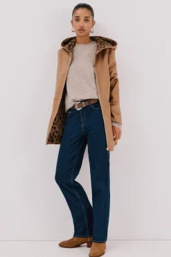 Cortefiel Abrigo efecto doble faz reversible Beige Clearance